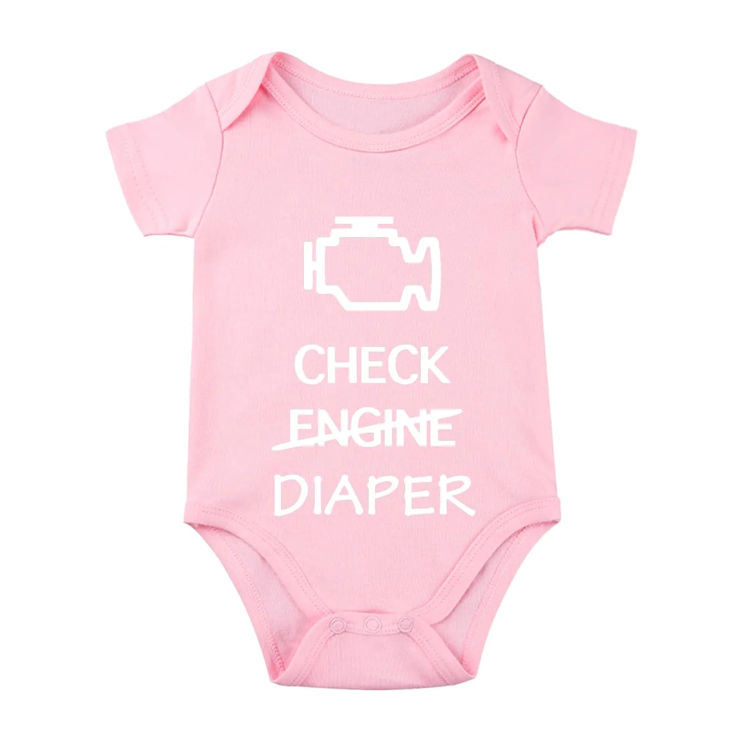 Check Engine Diaper Baby Bodysuit Baby Mechanic Outfit