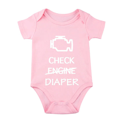 Check Engine Diaper Baby Bodysuit Baby Mechanic Outfit