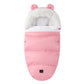 Thickened Fleece Baby Sleeping Bag with Fur Collar